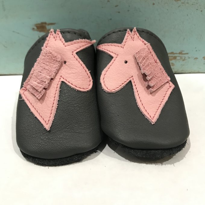 Einhornpuschen, grau/rosa