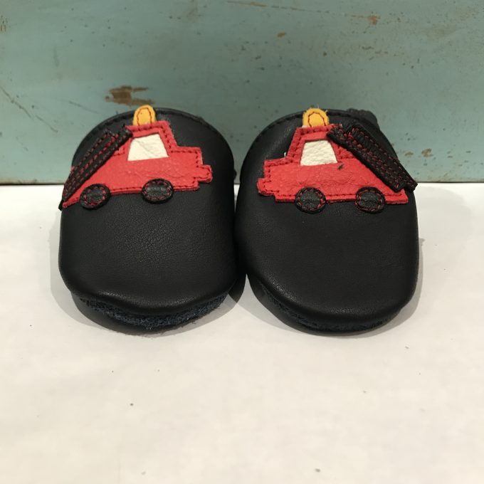 Feuerwehrpuschen, dunkelblau/rot