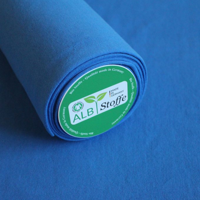 Bio-Baumwoll-Bündchenware, french blue