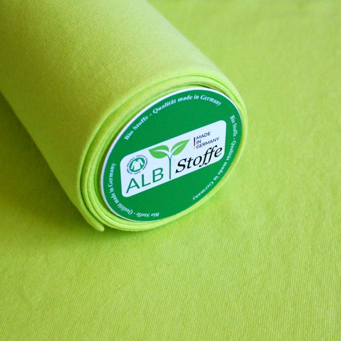 Bio-Baumwoll-Bündchenware, kiwi
