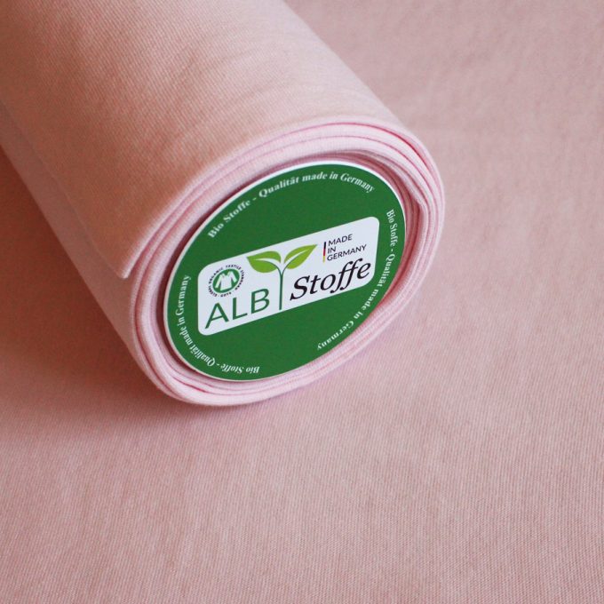 Bio-Baumwoll-Bündchenware, puder