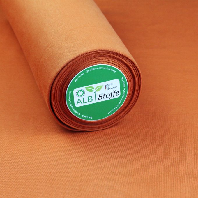 Bio-Baumwoll-Bündchenware, orange