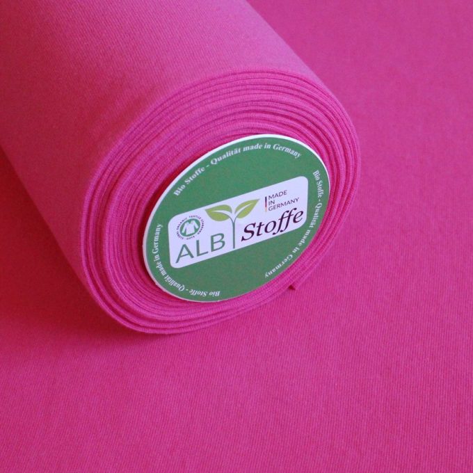 Bio-Baumwoll-Bündchenware, pink