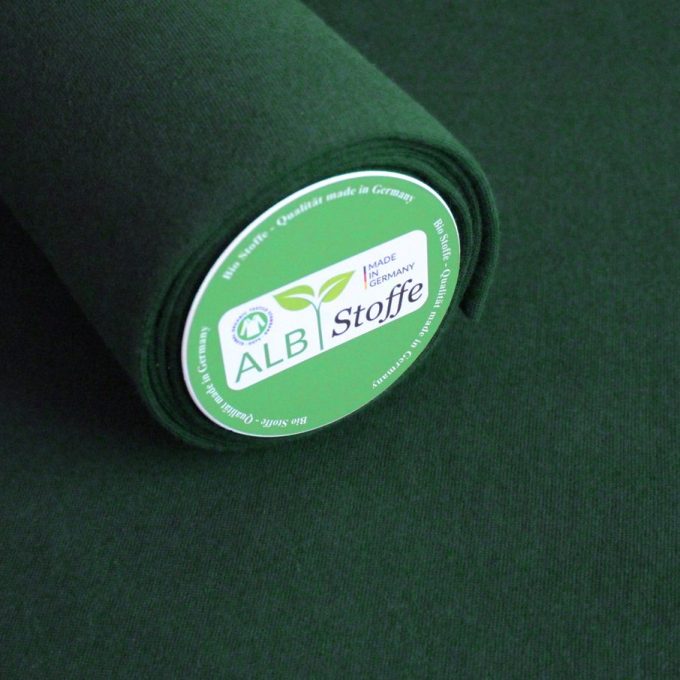 Bio-Baumwoll-Bündchenware, tannengrün