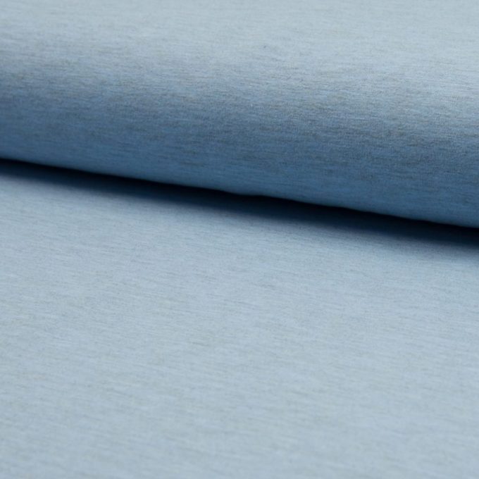 Melange Jersey BW/PE Mix, hellblau