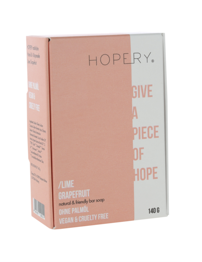 HOPERY - /LIME GRAPEFRUIT - natural & friendly Seife 140g – Bild 3