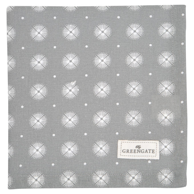 Green Gate - Stoffserviette "Saga" in der Farbe warm grey