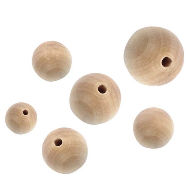Holzkugel - halbgebohrt 20mm – Bild 2