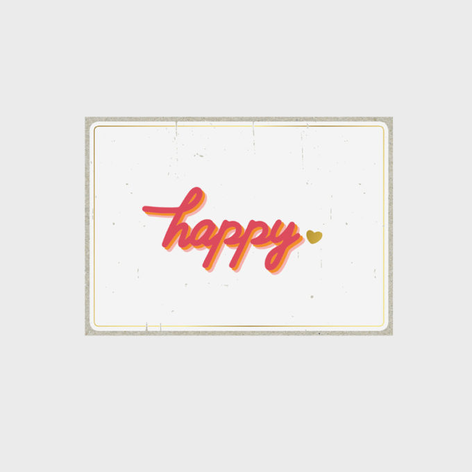 Postkarte - happy