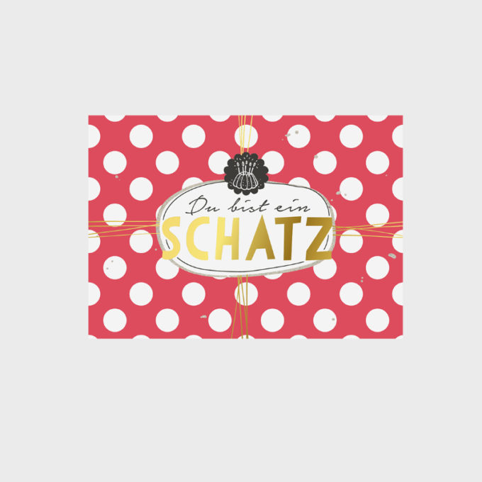 Postkarte - Du bist ein Schatz!