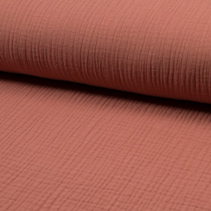 Musselin, der Trendstoff ! Farbe: ziegel