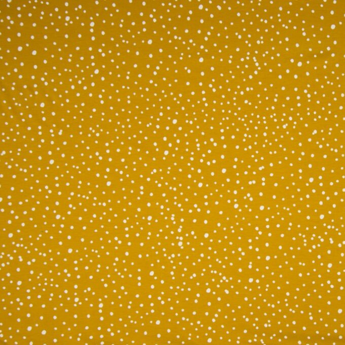 Baumwolle, Pünktchen all over, ocker