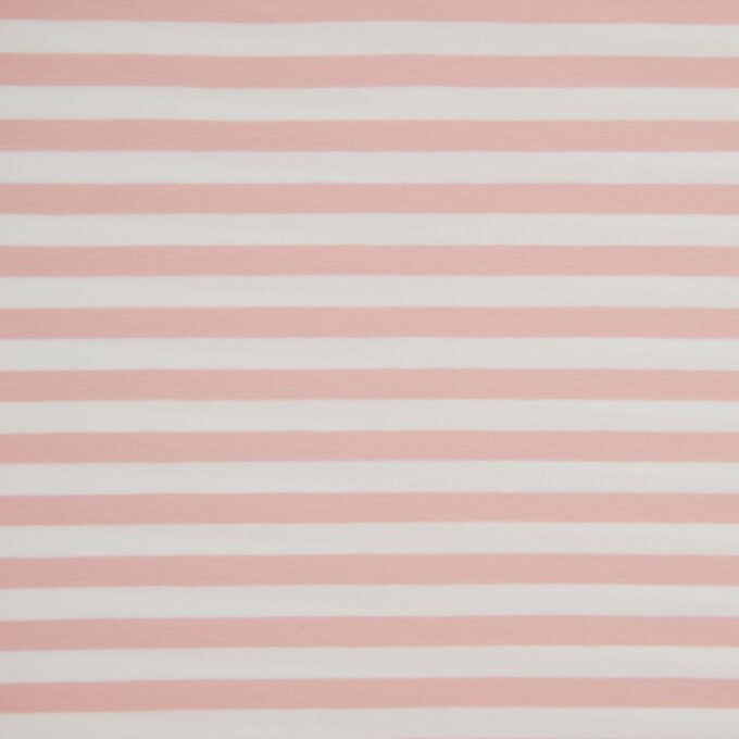 BW-Jersey, Streifenliebe rosa/weiß